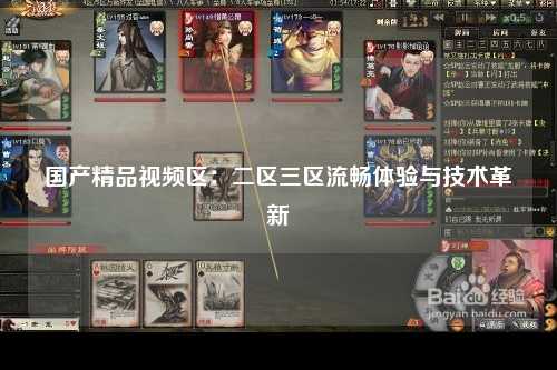国产精品视频区：二区三区流畅体验与技术革新