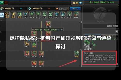 保护隐私权：抵制国产偷窥视频的法律与道德探讨